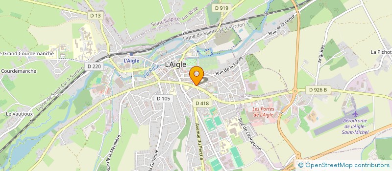 localisation de l'entreprise LA CLOCHE D'OR à L'AIGLE