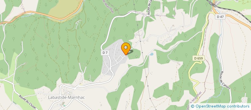 localisation de l'entreprise LA CLOCHEMICHARDE  LABASTIDE-MARNHAC