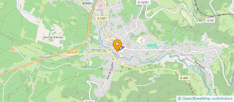 localisation de l'entreprise LA CLOSERIE DES CAPUCINES  ARBOIS