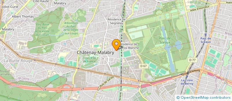 localisation de l'entreprise LA CLOSERIE DES OISEAUX BLEUS  CHATENAY-MALABRY