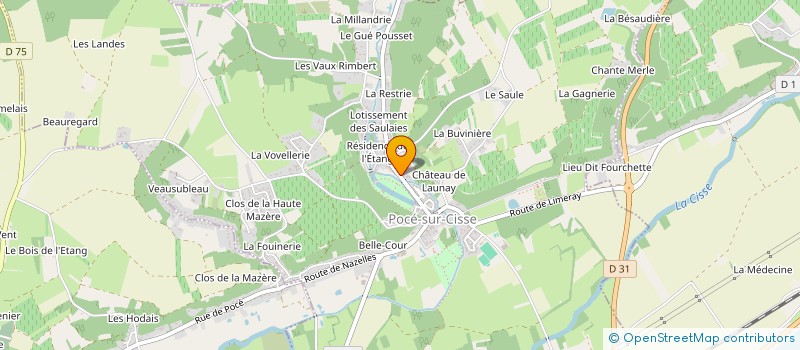 localisation de l'entreprise LA CLOSERIE SAINT VINCENT  POCE-SUR-CISSE