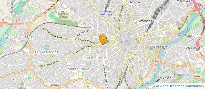 localisation de l'entreprise LA COCHONNAILLE à LIMOGES