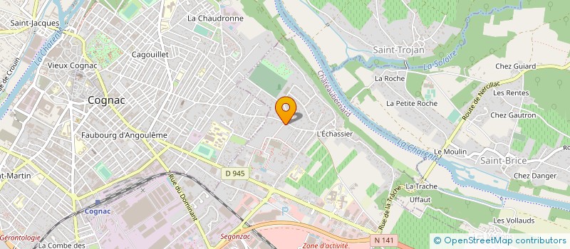 localisation de l'entreprise LA COGNACAISE GYMNASTIQUE à CHATEAUBERNARD