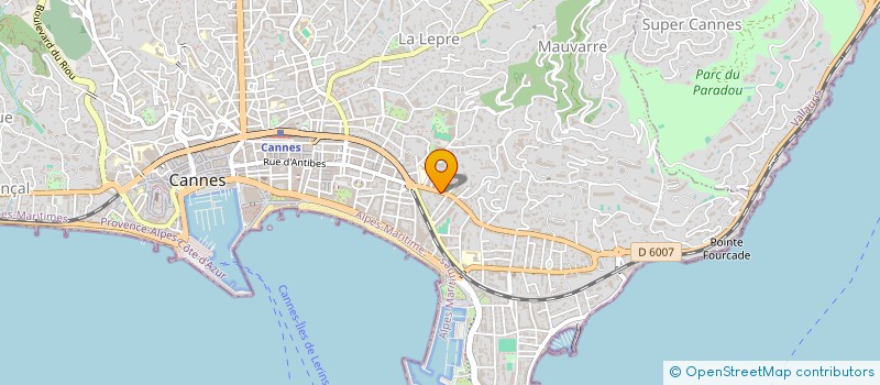 localisation de l'entreprise LA COIFFEUSE à CANNES