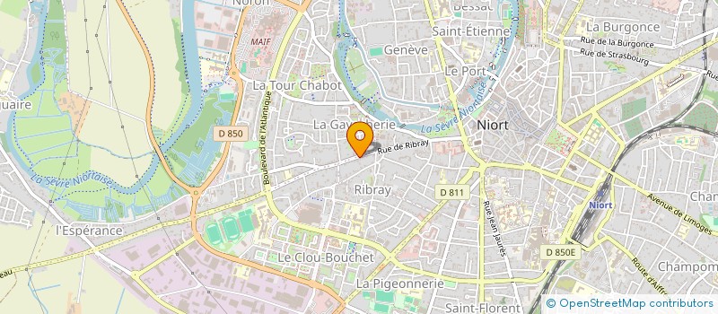 localisation de l'entreprise LA COIFFEUSE MARIE PIED à NIORT