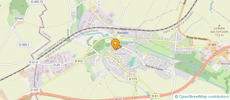 localisation de l'entreprise LA COIFFURE AU VEGETAL  HOUDAN