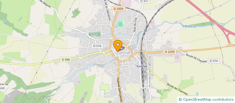 localisation de l'entreprise LA COIFFURE POUR VOUS à GANNAT