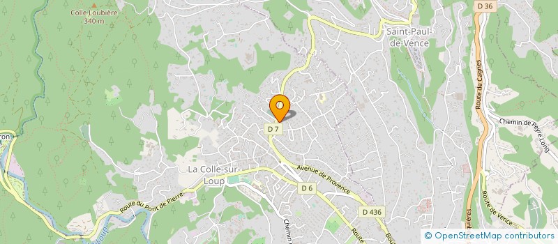 localisation de l'entreprise LA COLLE BATIMENT à LA COLLE-SUR-LOUP