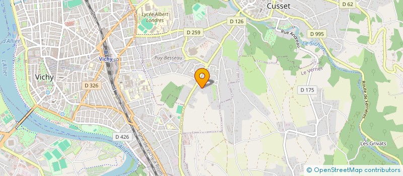 localisation de l'entreprise LA COLLECTIONNERIE à CUSSET