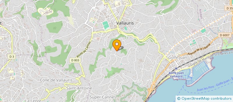 localisation de l'entreprise LA COLLINE  VALLAURIS