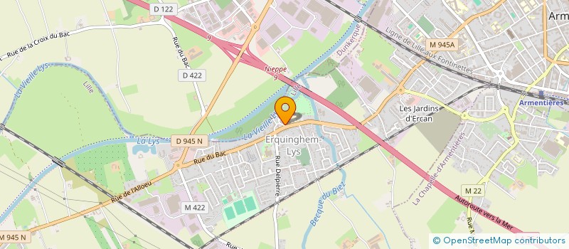 localisation de l'entreprise LA COLLINE AUX LUCIOLES  ERQUINGHEM-LYS