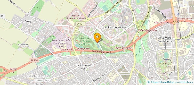 localisation de l'entreprise LA COLLINE AUX OISEAUX à CAEN