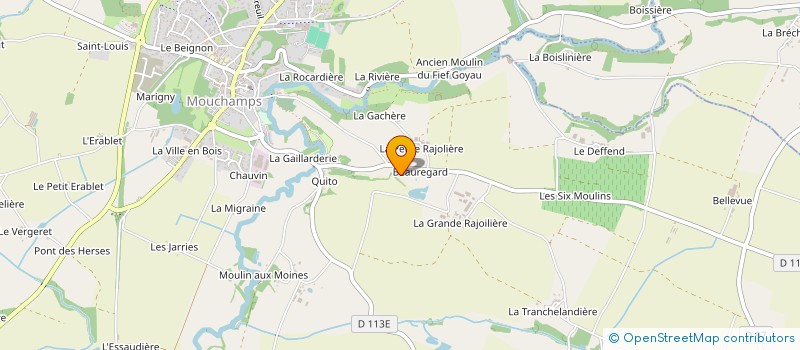 localisation de l'entreprise LA COLLINE DES HAUTS BOCAGES VENDEENS à MOUCHAMPS