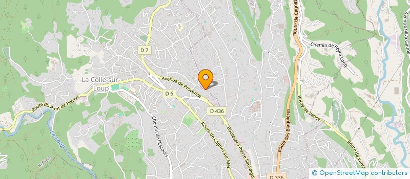 localisation de l'entreprise LA COLLOISE DE SERVICES à LA COLLE-SUR-LOUP