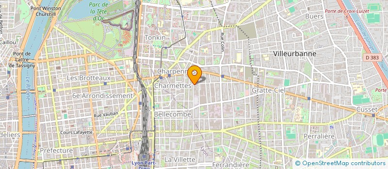 localisation de l'entreprise LA COLLOMBIERE  VILLEURBANNE