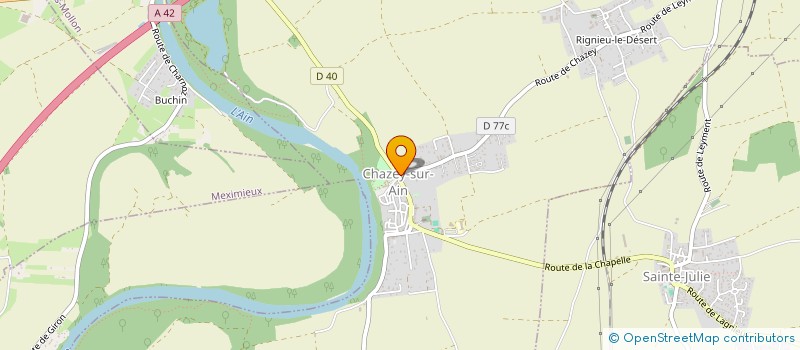 localisation de l'entreprise LA COLOC'  CHAZEY-SUR-AIN