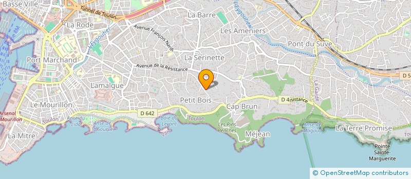 localisation de l'entreprise LA COLOMBE à TOULON
