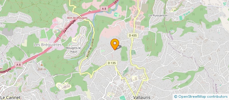localisation de l'entreprise LA COLOMBE à VALLAURIS