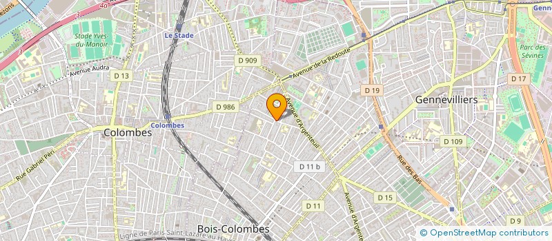 localisation de l'entreprise LA COLOMBE à BOIS-COLOMBES