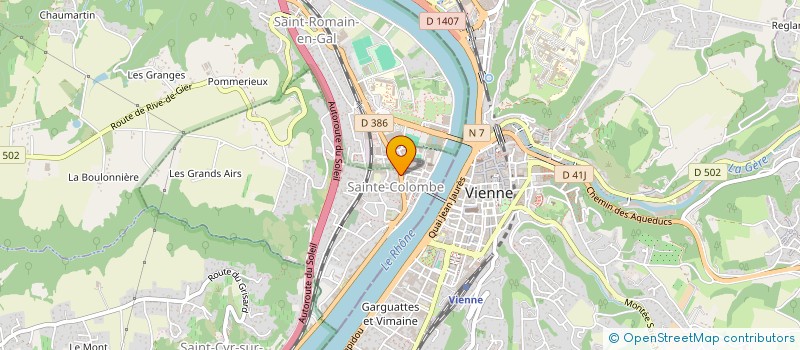 localisation de l'entreprise LA COLOMBE AMBULANCES  SAINT CYR SUR LE RHONE