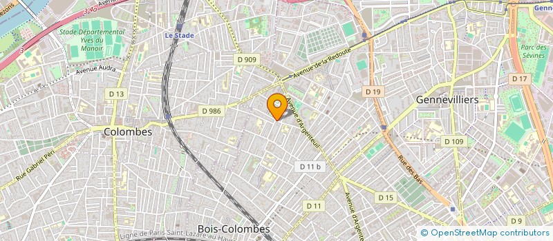 localisation de l'entreprise LA COLOMBE ROSE à BOIS-COLOMBES