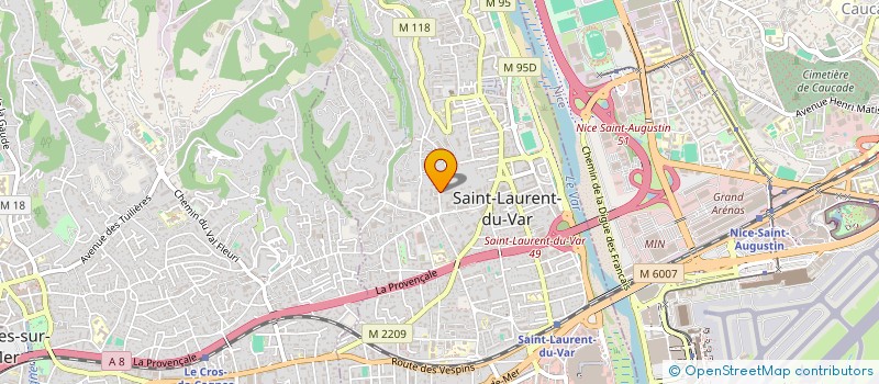 localisation de l'entreprise LA COLOMBIERE à SAINT-LAURENT-DU-VAR
