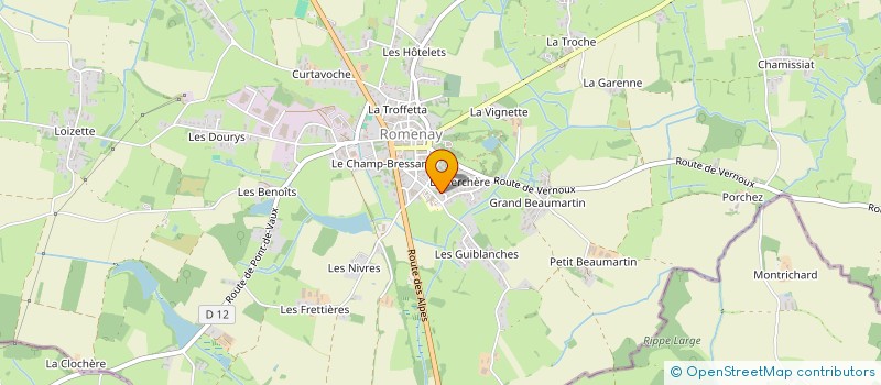 localisation de l'entreprise LA COLOMBIERE  ROMENAY