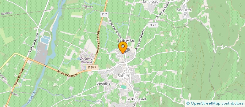 localisation de l'entreprise LA COLOMBIERE  SABLET