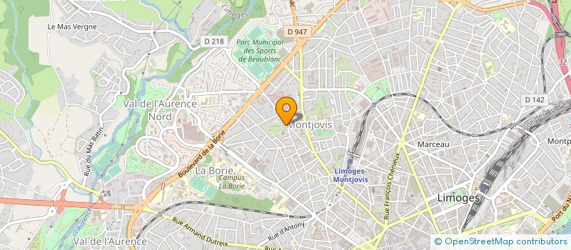 localisation de l'entreprise LA COLONIE DE VACANCES à LIMOGES