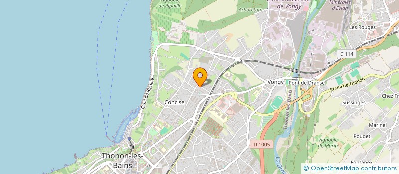 localisation de l'entreprise LA COMBE 1 à THONON-LES-BAINS
