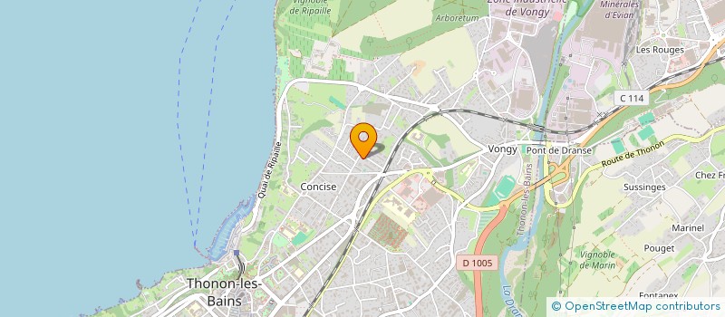 localisation de l'entreprise LA COMBE 2 à THONON-LES-BAINS