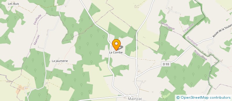 localisation de l'entreprise LA COMBE  MAINZAC
