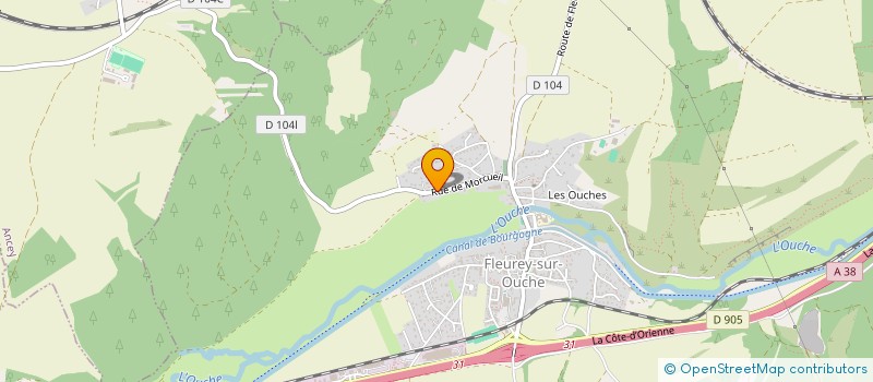 localisation de l'entreprise LA COMBE DE MORCUEIL  FLEUREY-SUR-OUCHE