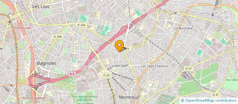 localisation de l'entreprise LA COMBE DE SAM  MONTREUIL
