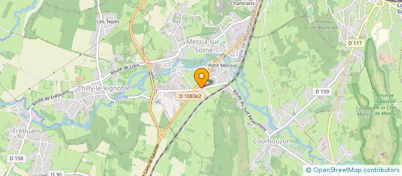 localisation de l'entreprise LA COMBE DU POIRIER  MESSIA-SUR-SORNE