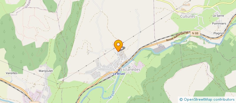 localisation de l'entreprise LA COMBE DU SERRE  ESCLANEDES