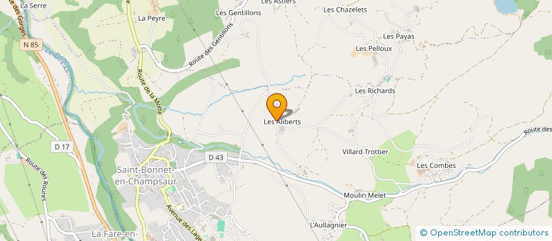 localisation de l'entreprise LA COMBE FLEURIE à SAINT-BONNET-EN-CHAMPSAUR