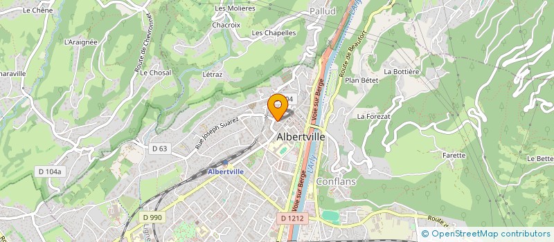 localisation de l'entreprise LA COMBE SAVOIE  ALBERTVILLE