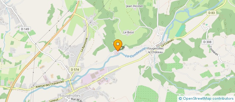 localisation de l'entreprise LA COMBEAUTE  FOUGEROLLES-SAINT-VALBERT