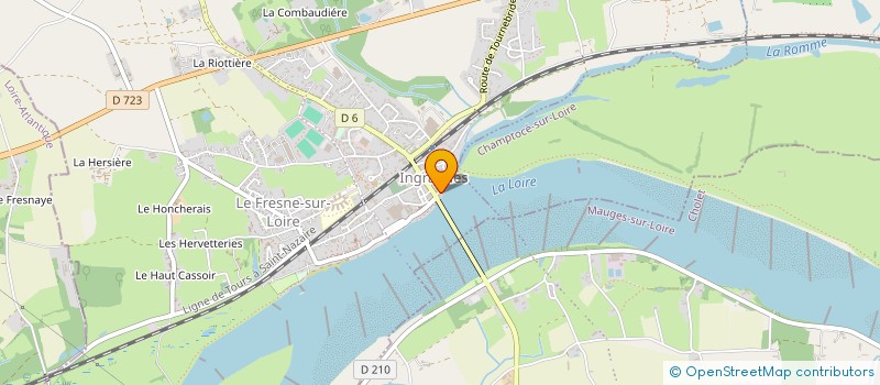 localisation de l'entreprise LA COMETE INGRANDAISE à INGRANDES-LE-FRESNE-SUR-LOIRE