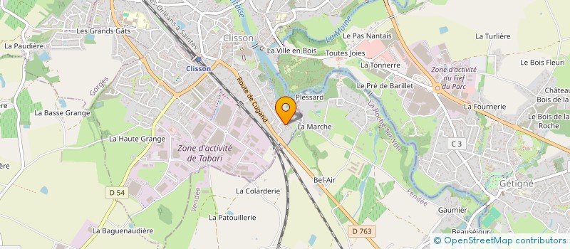 localisation de l'entreprise LA COMMANDERIE  CLISSON