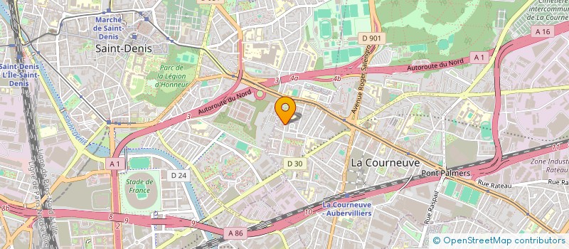 localisation de l'entreprise LA COMMUNAUTE CHRETIENNE PAROLE ET ESPRIT à LA COURNEUVE