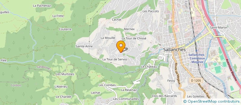 localisation de l'entreprise LA COMMUNAUTE DU BOUVIER  SALLANCHES