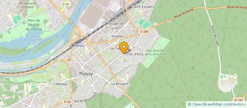 localisation de l'entreprise LA COMPAGNIE CORPS ET AMES  POISSY