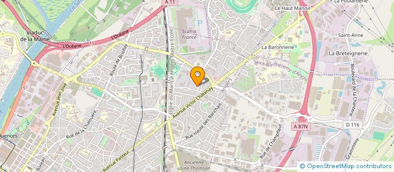 localisation de l'entreprise LA COMPAGNIE DE L'ENVOL à ANGERS