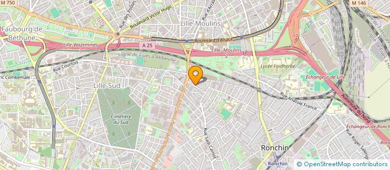 localisation de l'entreprise LA COMPAGNIE DE L'INTERLOCK  LILLE