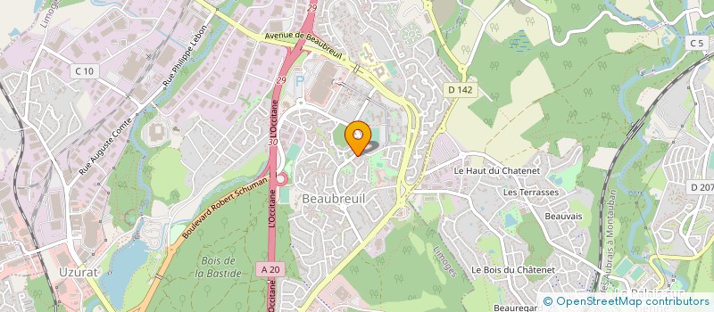 localisation de l'entreprise LA COMPAGNIE DE L'OMBRE ROUGE à LIMOGES