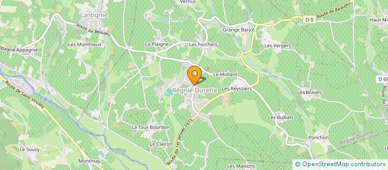 localisation de l'entreprise LA COMPAGNIE DE L'OYSEAU POURPRE  REGNIE-DURETTE