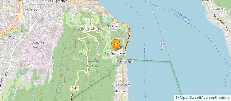 localisation de l'entreprise LA COMPAGNIE DE THEATRE FORP & CO à ANNECY