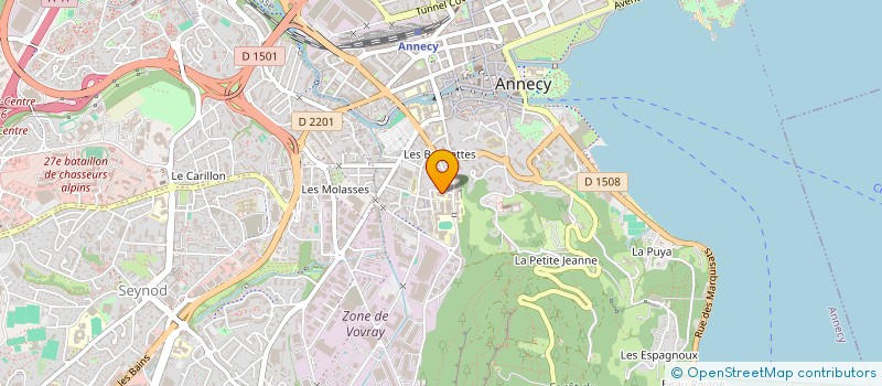 localisation de l'entreprise LA COMPAGNIE DES ARCHERS DU LAC D'ARGENT à ANNECY
